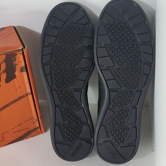 Worx by Red Wing Shoes Steel Toe Slip Resistant Black Slip On Work Shoes M 12 - Picture 9 of 14